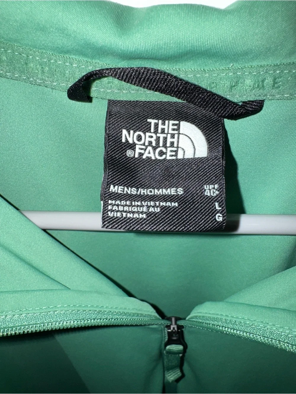 The North Face Men's Mint Green Quarter-Zip Pullover